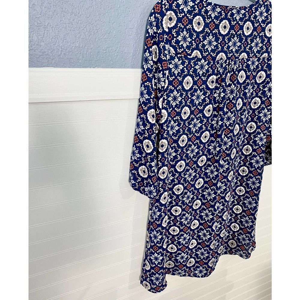 DR2 Blue Multipattern 3/4 Sleeve Tunic - Picture 7 of 7